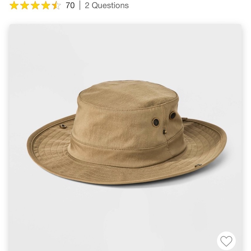 Goodfellow & Co khaki bucket hat NEW NWT tan brown blue vacation fishing - Picture 3 of 4